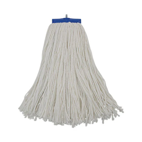 Cut-end Lie-flat Wet Mop Head, Rayon, 16oz, White - Image 1