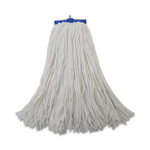 Mop Head, Economical Lie-flat Head, Rayon Fiber, 20oz, White, 12/carton - Image 1