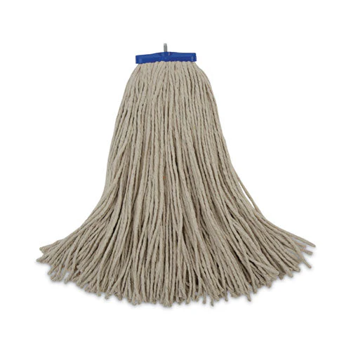 Cut-end Lie-flat Wet Mop Head, Cotton, 24oz, White - Image 1