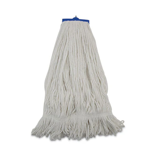 Mop Head, Lie-flat Head, Rayon Fiber, 24oz, White, 12/carton - Image 1
