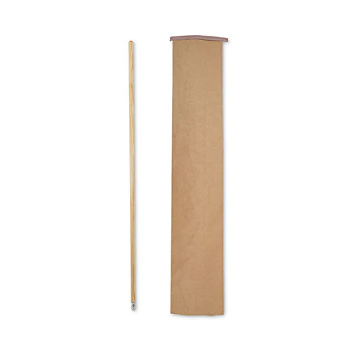 Lie-flat Screw-in Mop Handle, Lacquered Wood, 1.13" Dia X 60", Natural - Image 3