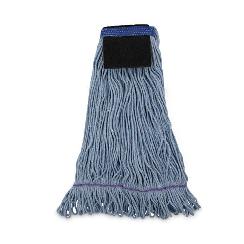 Mop Head, Loop-end, Cotton With Scrub Pad, Large, 12/carton - Image 1