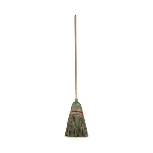Mixed Fiber Maid Broom, Mixed Fiber Bristles, 55" Overall Length, Natural - Image 1