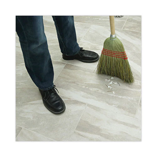 Mixed Fiber Maid Broom, Mixed Fiber Bristles, 55" Overall Length, Natural - Image 2