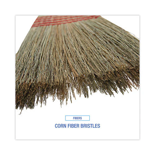 Parlor Broom, Corn Fiber Bristles, 55" Overall Length, Natural, 12/carton - Image 3