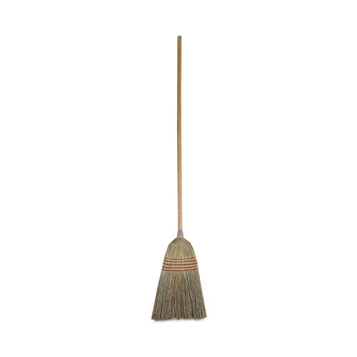 Parlor Broom, Corn Fiber Bristles, 55" Overall Length, Natural - Image 1