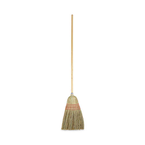 Parlor Broom, Yucca/corn Fiber Bristles, 56" Overall Length, Natural, 12/carton - Image 1