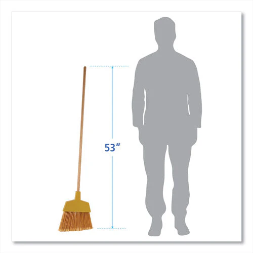 Angler Broom, 53" Handle, Yellow - Image 2