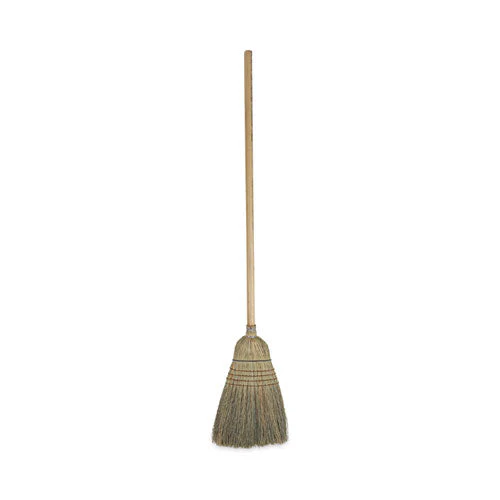 Warehouse Broom, Corn Fiber Bristles, 56" Overall Length, Natural - Image 1