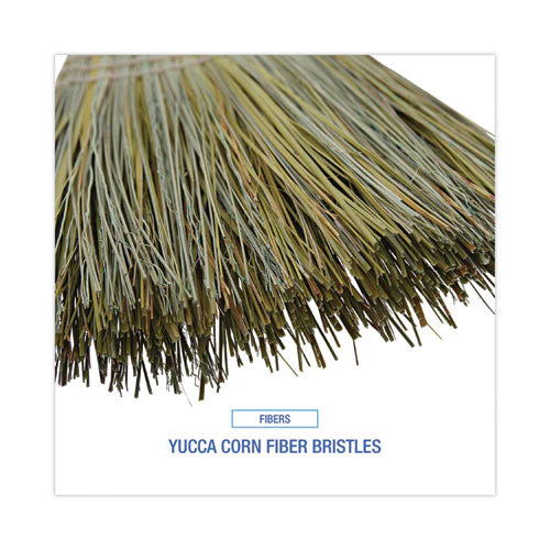 Warehouse Broom, Yucca/corn Fiber Bristles, 56" Overall Length, Natural - Image 3