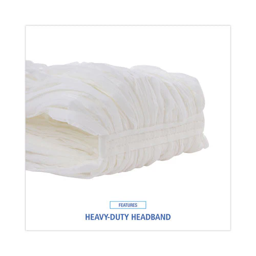 Nonwoven Cut End Edge Mop, Rayon/polyester, #20, White, 12/carton - Image 3