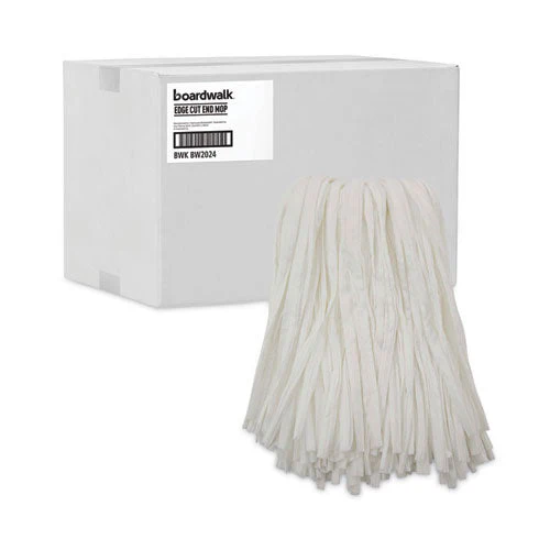 Nonwoven Cut End Edge Mop, Rayon/polyester, #24, White, 12/carton - Image 3