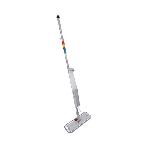 Bucketless Microfiber Mop System, 5 X 18 Blue Microfiber Head, 59" Gray Aluminum/polypropylene Handle - Image 1