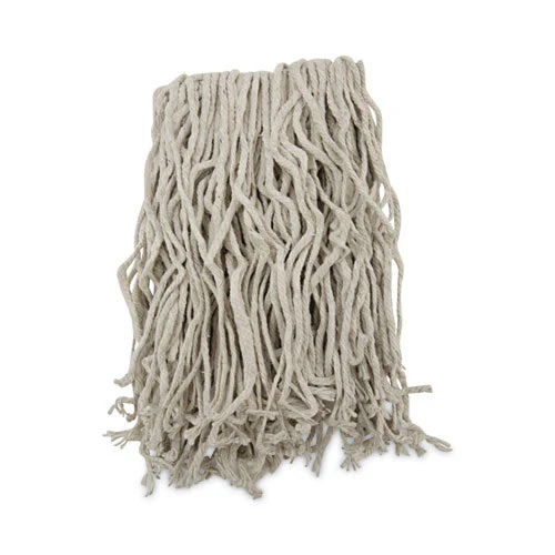 Mop Head, Cotton, Cut-end, White, 4-ply, #16 Band, 12/carton - Image 1