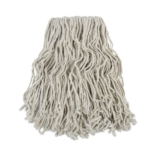 Banded Cotton Mop Head, #24, White, 12/carton - Image 1
