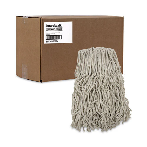 Banded Cotton Mop Heads, 24oz, White, 12/carton - Image 2