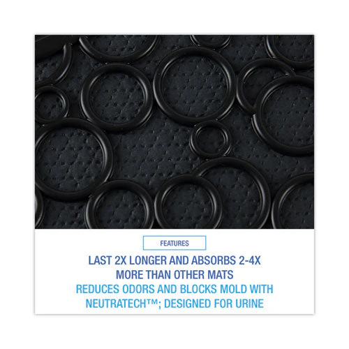 Commode Mat 2.0, Rubber, 22 X 22, Black, 6/carton - Image 3