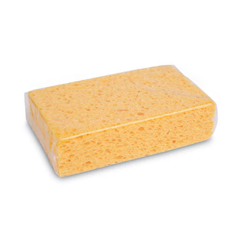 Medium Cellulose Sponge, 3.67 X 6.08, 1.55" Thick, Yellow, 24/carton - Image 3