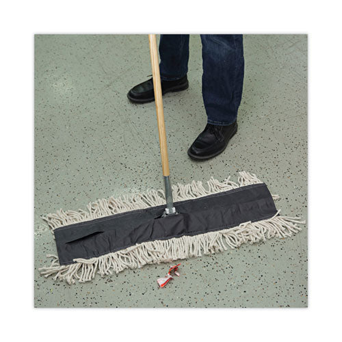 Flash Forty Disposable Dustmop, Cotton, 5", Natural - Image 2