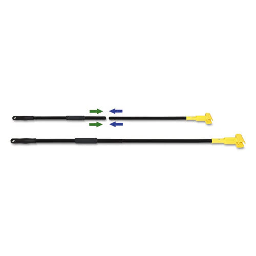 Two-piece Metal Handle With Plastic Jaw Head, 1.5" Dia X 59", Black/yellow - Image 1