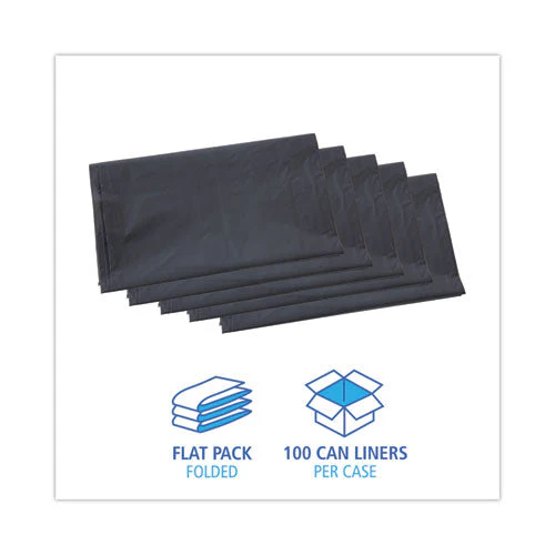 Linear Low Density Industrial Can Liners, 33 Gal, 1.3 Mil, 33 X 39, Gray, 100/carton - Image 3
