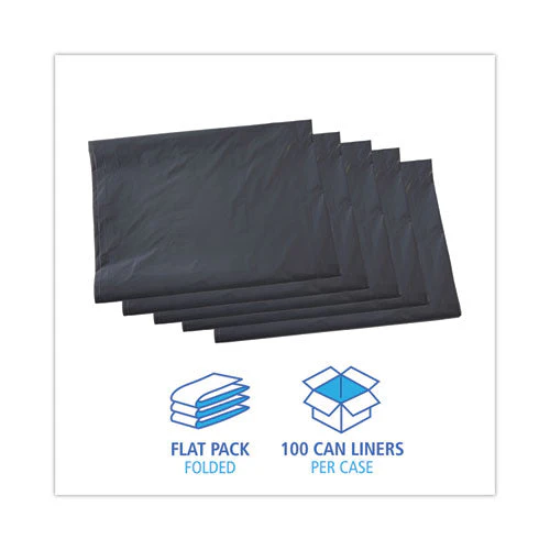 Linear Low Density Industrial Can Liners, 60 Gal, 1.3 Mil, 38 X 58, Gray, 100/carton - Image 3