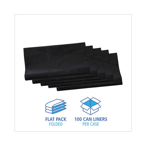 Linear Low Density Industrial Can Liners, 56 Gal, 1.7 Mil, 43 X 47, Black, 100/carton - Image 2