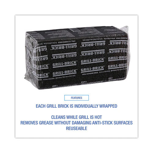 Grill Brick, 8 X 4, Black, 12/carton - Image 2
