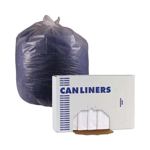 High Density Industrial Can Liners Flat Pack, 60 Gal, 13 Mic, 38 X 60, Natural, 200/carton - Image 3