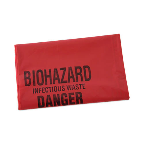 Linear Low Density Health Care Trash Can Liners, 16 Gal, 1.3 Mil, 24 X 32, Red, 250/carton - Image 1