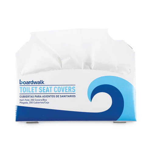 Premium Half-fold Toilet Seat Covers, 14.17 X 16.73, White, 250 Covers/sleeve, 10 Sleeves/carton - Image 2