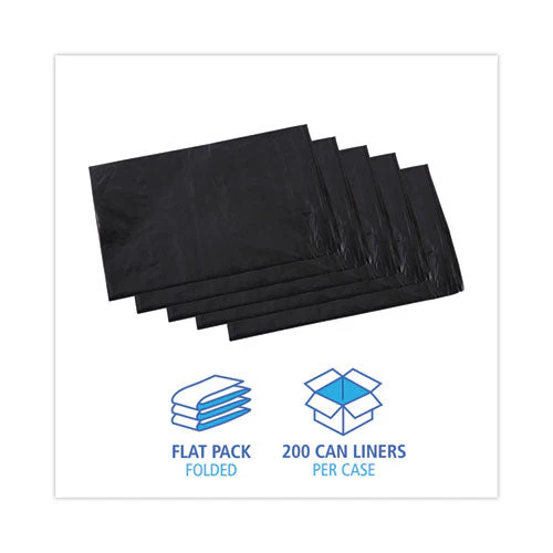 Linear Low Density Industrial Can Liners, 33 Gal, 0.6 Mil, 33 X 39, Black, 200/carton - Image 2