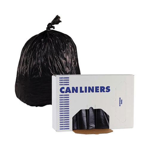 Linear Low Density Industrial Can Liners, 45 Gal, 0.7 Mil, 40 X 46, Black, 100/carton - Image 3