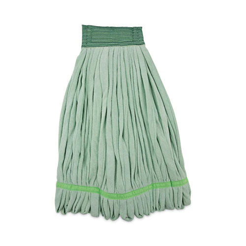 Microfiber Looped-end Wet Mop Head, Large, Green, 12/carton - Image 1