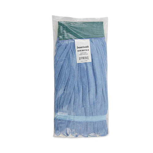 Microfiber Looped-end Wet Mop Heads, Medium, Blue, 12/carton, 12/carton - Image 3
