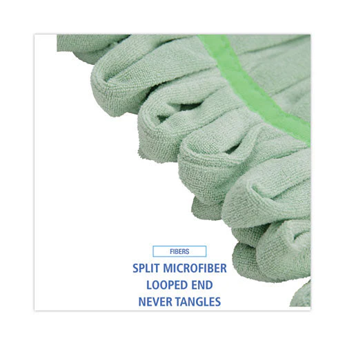 Microfiber Looped-end Wet Mop Head, Medium, Green - Image 3