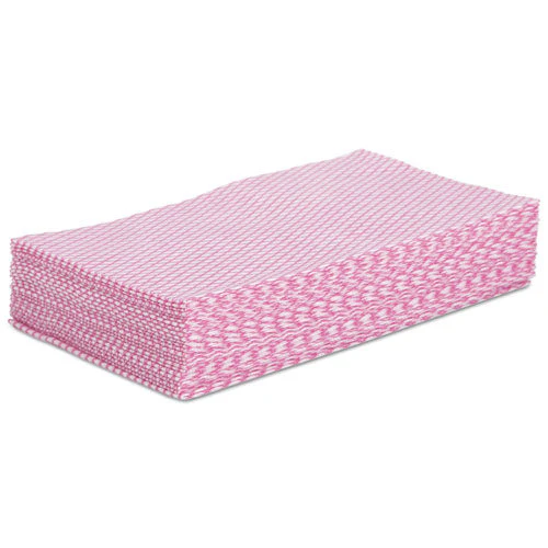 Foodservice Wipers, 12 X 21, Pink/white, 200/carton - Image 1