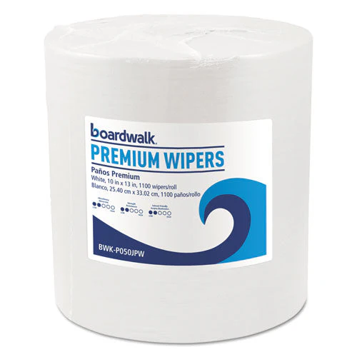 Hydrospun Wipers, 10 X 13, White, 1,100/roll - Image 1