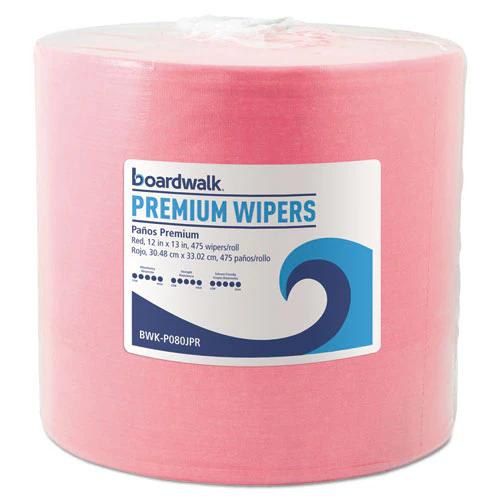 Hydrospun Wipers, 12 X 12, Red, 475/roll - Image 1
