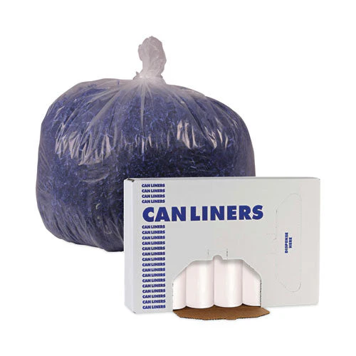 High Density Industrial Can Liners Coreless Rolls, 30 Gal, 16 Mic, 30 X 37, Natural, 25 Bags/roll, 20 Rolls/carton - Image 3
