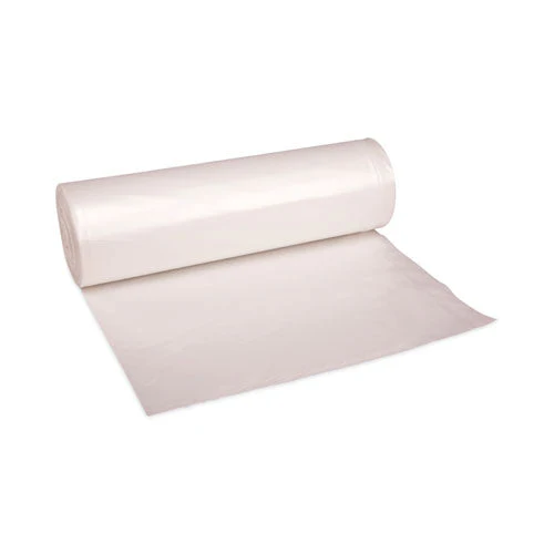 High Density Industrial Can Liners Coreless Rolls, 60 Gal, 13 Mic, 38 X 60, Natural, 25 Bags/roll, 8 Rolls/carton - Image 1