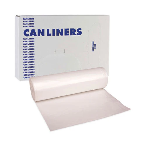 High Density Industrial Can Liners Coreless Rolls, 60 Gal, 13 Mic, 38 X 60, Natural, 25 Bags/roll, 8 Rolls/carton - Image 2