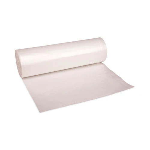 High Density Industrial Can Liners Coreless Rolls, 60 Gal, 16 Mic, 38 X 60, Natural, 25 Bags/roll, 8 Rolls/carton - Image 1