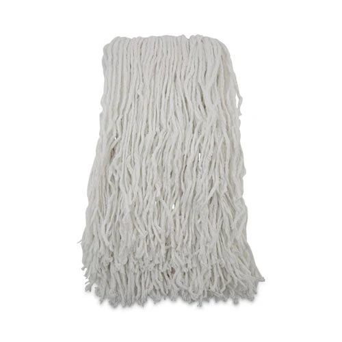 Banded Rayon Cut-end Mop Heads, #24, White, 1.25" Headband, 12/carton - Image 1