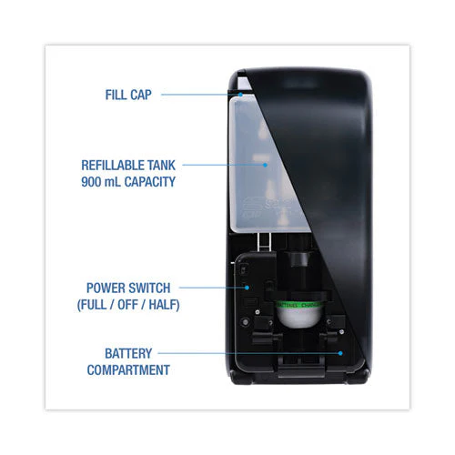 Bulk Fill Foam Soap Dispenser With Key Lock, 900 Ml, 5.25 X 4 X 12, Black Pearl - Image 2