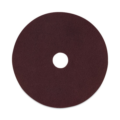 Deep Scrub Pads, 20" Diameter, Maroon, 10/carton - Image 1