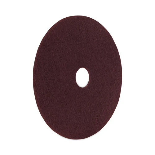 Deep Scrub Pads, 20" Diameter, Maroon, 10/carton - Image 2
