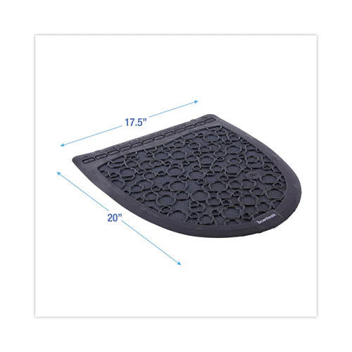 Urinal Mat 2.0, Rubber, 17.5 X 20, Black/black, 6/carton - Image 3