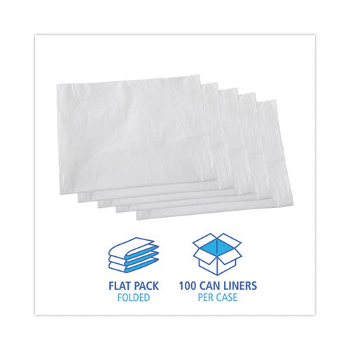 Linear Low Density Industrial Can Liners, 60 Gal, 0.7 Mil, 38 X 58, White, 100/carton - Image 2