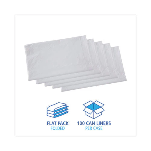 Linear Low Density Industrial Can Liners, 33 Gal, 0.9 Mil, 33 X 39, White, 100/carton - Image 3